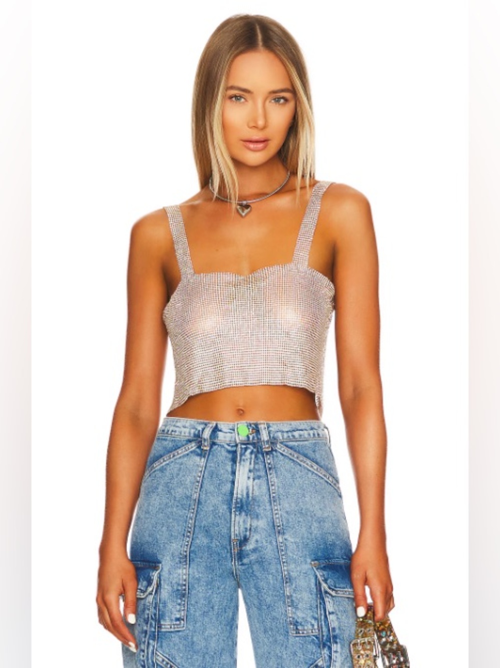 REVOLVE Gold Cropped Tank